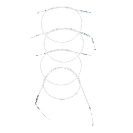 Bowden cable kit for Simson SR2/SR2E, 4 pcs - white