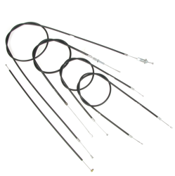 Bowden cable kit for Zündapp DB200 (5pc) black - throttle & clutch