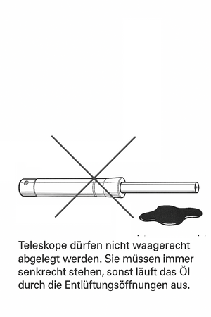 Telescopic fork arms with hydraulic damping Simson SR50 SR80