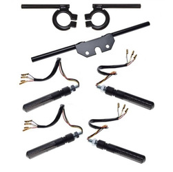 Wspornik wskaźnika SET + wkładka wskaźnika LED 12V do Simson S50 S51 - czarny