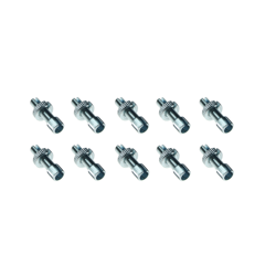 10x Stellschraube M8x26 Rändelmutter geschlitzt für Bowdenzug Kupplungszug