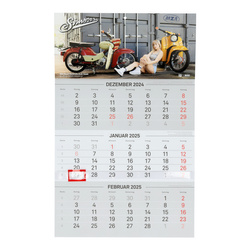 2025 3-Month Motorcycle Calendar for Simson & MZ Fans - Day Marker