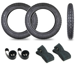 Set Reifen 16"-3,25 + 18"-2,75 + 2x Schaluch + 2x Felgenband für MZ ETZ 125 150