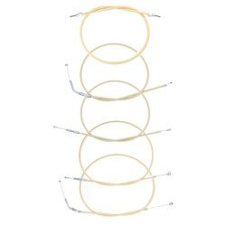 Bowdenzugsatz + Tachowelle M10xM10 passend für Simson SR2 SR2E 5-teilig - beige