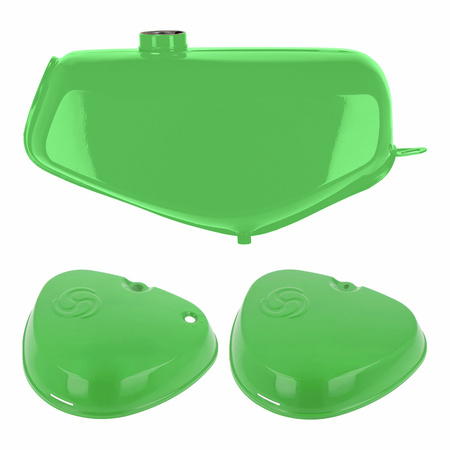 Fuel Tank Set & Square Side Covers for Simson S51, S70 — Juicy Green