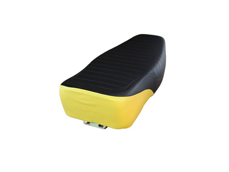 Seat for Simson S50, S51, S70 Enduro — black/yellow, textured