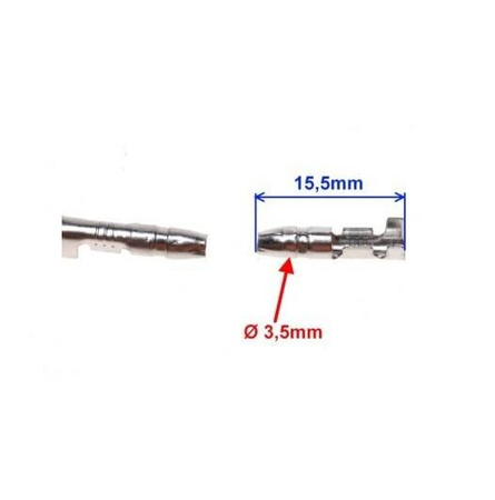 100 szt. złącze okrągłe 3,5 mm – tulejka kablowa do motocykla