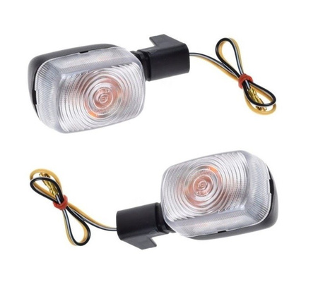 2x Turn Signals E-approved Front/Rear for Simson S53 S83 SR50 SR80 - White