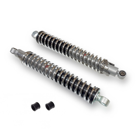 Pair ZBROJOVKA Chrome Shock Absorbers for MZ ETZ/TS
