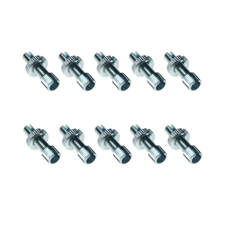10x M8x30 Adjuster Screw w/ Slotted Knurled Nut for Clutch & Brake Cables
