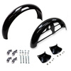 Set: 2x Front Mudguards (w/ brace) + Clamp Bracket for Simson S50/S51