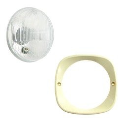 Set frame beige + headlights for Simson KR51 SR4-2 Duo, ES150, IWL Troll