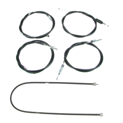 Bowden Cable Kit & Speedometer Cable for Hercules Prima 4/5 S Moped (5pc)