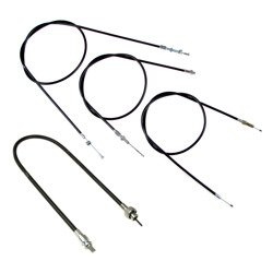 Bowden cable kit for Zundapp DB 203 Comfort (1952) with speedo cable (4pc)