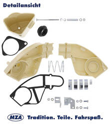 Ansauggeräuschdämpfer Luftfilterkasten Ansaugmuffe f. Simson SR4-2 SR4-4 - beige