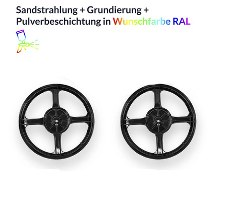 Powder-Coat Rims (Pair) for Piaggio Ciao - Custom RAL Color