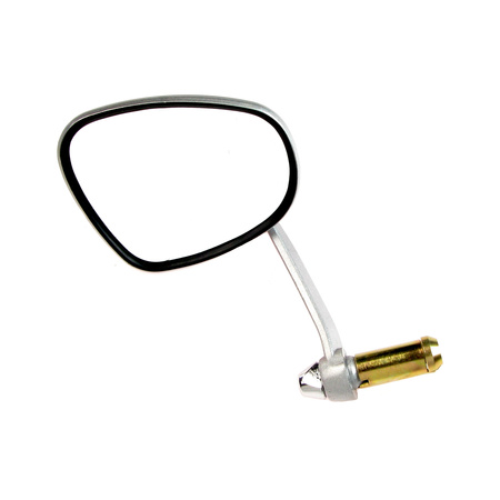 Left kidney plug mirror for Simson AWO SR2, MZ, IWL - silver
