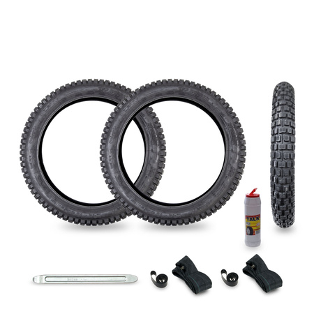 2x 2.75x16 Enduro Tires + Inner Tube & Talc for Simson S50/S51/S53/S83/KR51