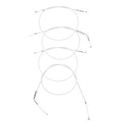 Bowden cable set suitable for Simson SR2 SR2E, 4-part - white