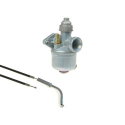 NKJ 123-4 Carburetor + Black Throttle Cable for Simson SR2/SR2E