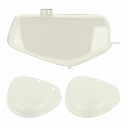 Fuel Tank Set + Covers for Simson S51, S70 — alabaster white
