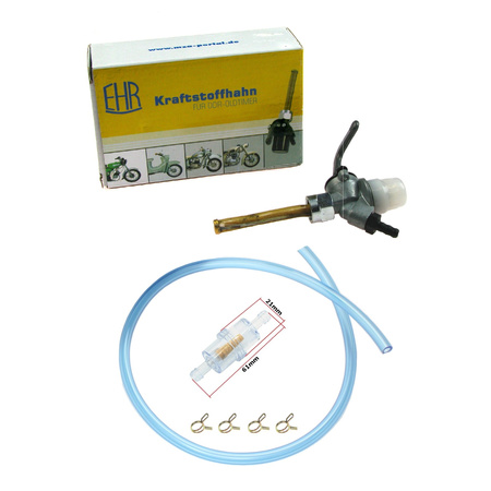 Set fuel tap EHR + filter + hose for Simson KR51 / 1 KR51 / 2 Schwalbe