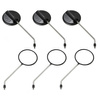 Set of 6 M8 Ø120mm Stainless Steel Mirrors L/R for Simson & Schwalbe