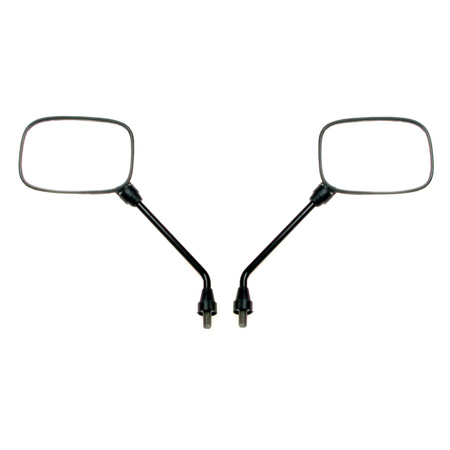 2x Universal M8 Square Mirrors (Left + Right) for Scooter/Quad