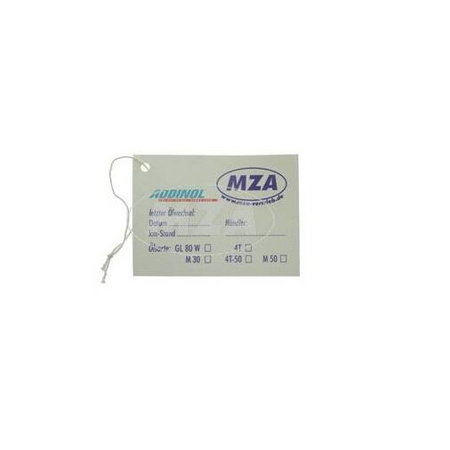 ADDINOL MZA Oil Change Sticker - Motorcycle Oil Reminder Label
