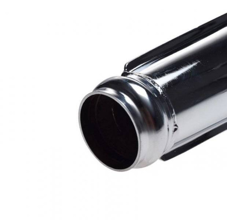 Pair Chrome Exhaust Mufflers for JAWA 350 Type 634 (1970-74)