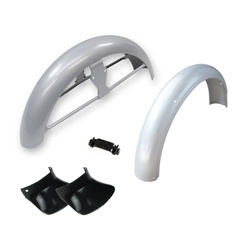 Front & Rear Mudguards with Brace for Simson S50/S51 - Silver
