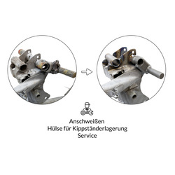 Anschweißen Hülse für Kippständerlagerung Simson KR51 Schwalbe SR4 - Service