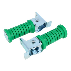 Pillion Footrest Set Green Zinc-Plated for Simson KR51/1, KR51/2, S50, S51