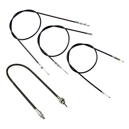 Bowden cable kit for Zundapp DB 203 Comfort (1952) with speedo cable (4pc)