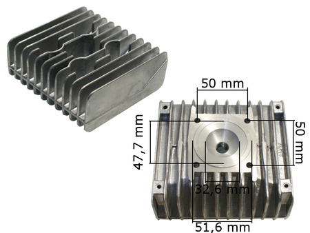 Cylinder head 70ccm 70s suitable for Simson S51 S70 S83 SR80 KR51 / 2 Schwalbe