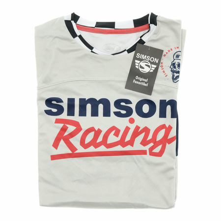 T-shirt with design: SIMSON Racing, color: white, size: L
