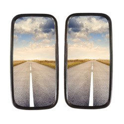 2x rear view mirror outside mirror universal truck bus tractor excavator 375x185 L + R ø14-22