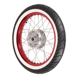 Front axle wheel kit for Simson KR51/1 KR51/2 S51 - Red Stainless