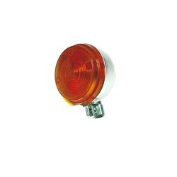 Front turn signal E-mark (silver/orange) for Simson S50/S51, MZ TS/ETZ