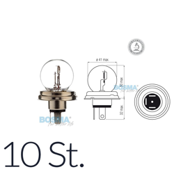 10x żarówka R2 P45t 12V 45/40W Bilux E-mark pasująca do Simson MZ
