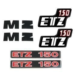 2x letters M + Z (black, corrugated) + 4x stickers suitable for MZ ETZ150