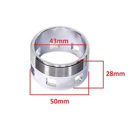 Elbow nut 40mm exhaust suitable for MZ ETZ 251 301 - M50x1.5 chrome-plated