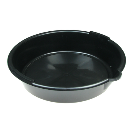 Plastic pan, oil pan, workshop pan, 8 L, round with pouring spout