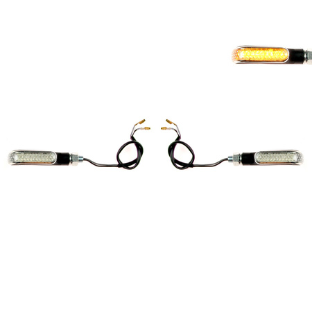 2x 9-LED Turn Signals M10x1.25 Rear/Front Scooter ATV Motorcycle E-marked