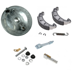 Tylna tarcza hamulcowa kompletna do hamulca bębnowego Simson S51 S70 S83 KR51/2 - naturalne aluminium