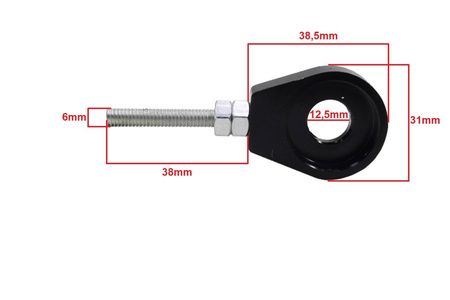 2x napinacz łańcucha wzmocniony ALU do Simson S51 SR4 KR51 Schwalbe SR50 - czarny