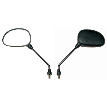 2x Universal M10 Oval Side Mirrors L+R for Motorcycle, Jawa, MZ