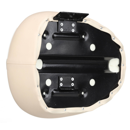 Seat Cover for Simson KR50 with Plate & Hinge - Black/Beige