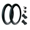 Complete set: 2x 2.25x19 tires + 2x tubes & 2x rim tape for Simson SR2