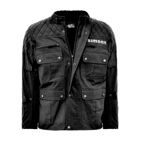 SIMSON Motorcycle Jacket — Black, Size XXL, Protective Riding Gear